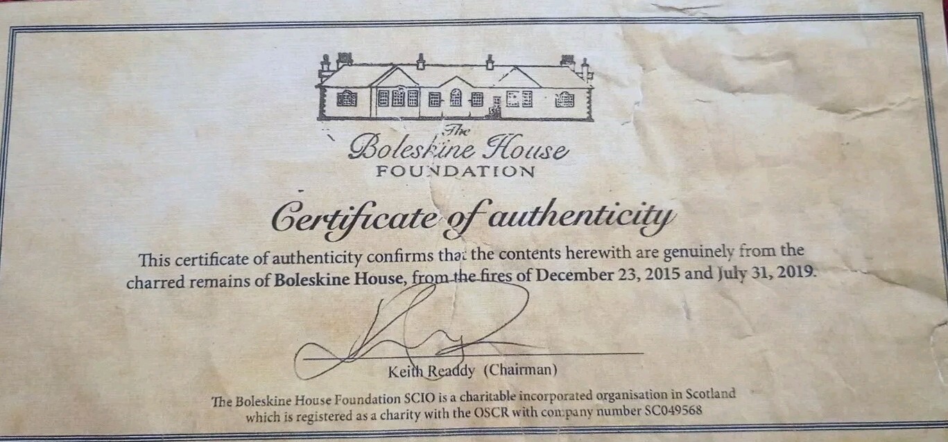 From The Aleister Crowley Mansion Silver Skull Ring With Certificate