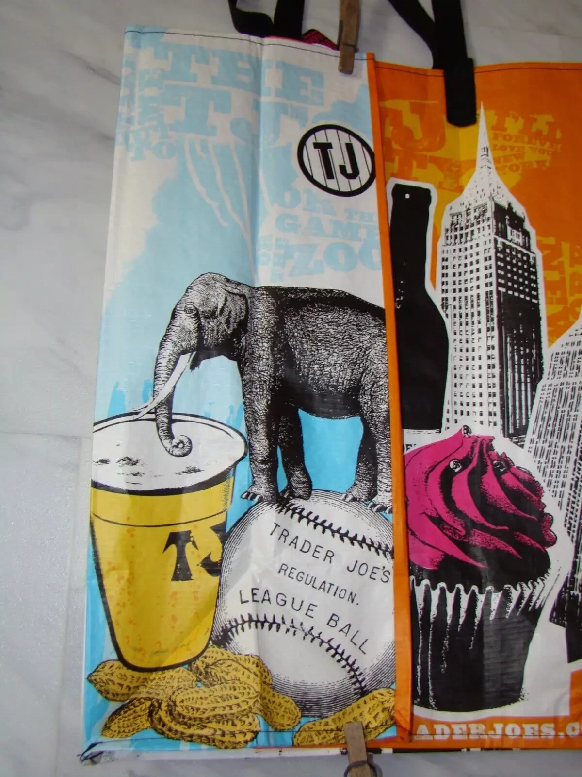 Trader Joe’s New York Tote Bag Eco Reusable Shopper Skyline Brooklyn Bridge