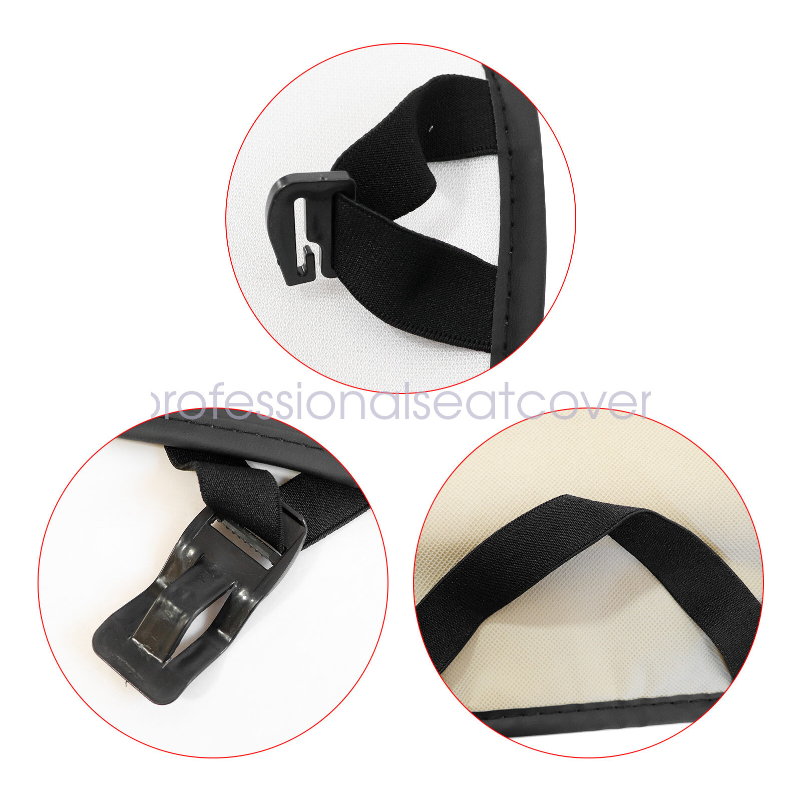 For Ford F-150 Crew Cab 4-Door 2009-2023 Car Faux Leather Front+Rear Seat Cover