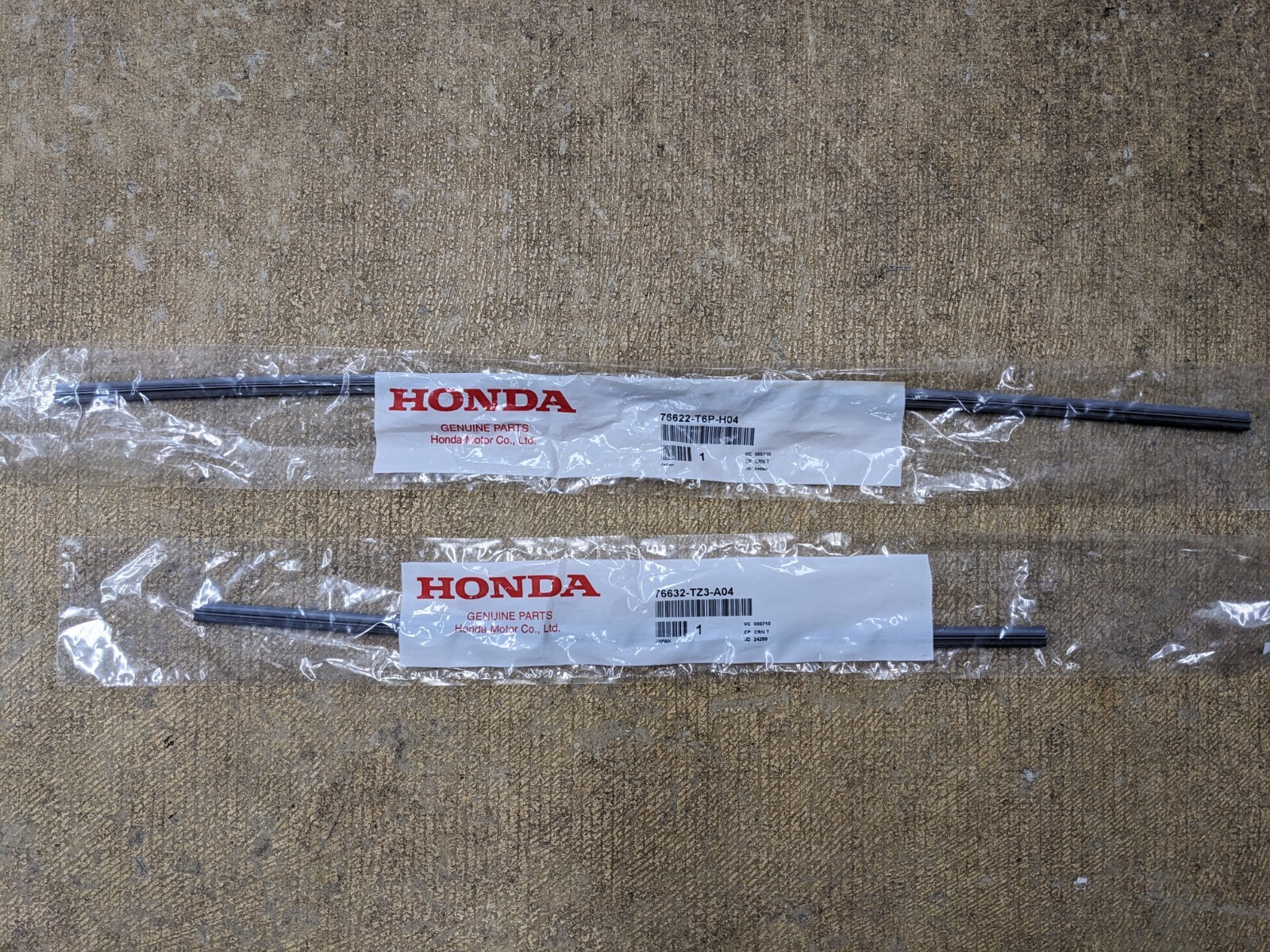 Genuine OEM Honda Accord 4dr Wiper Insert Pair Front 2023 - 2026 Inserts Set