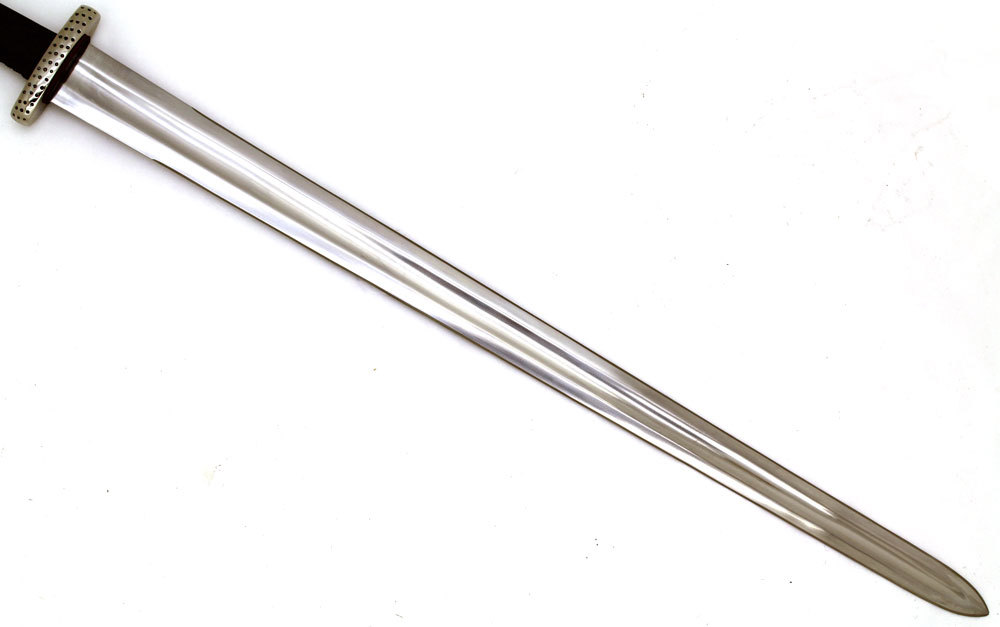 10 Century Full Tang High Carbon Trondheim Viking Sword w/ Fur Leather Sheath