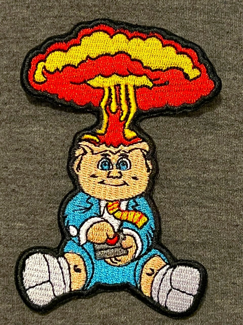 GARBAGE PAIL KIDS embroidered figure ADAM BOMB patch atom cabbage hat GPK cards
