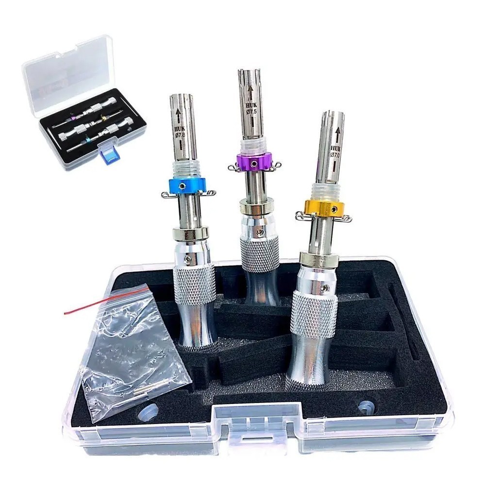 3PC 7 Pin Advanced Tubular Lock Tool Set For Padlock Hook Tool Seal Pick Puller