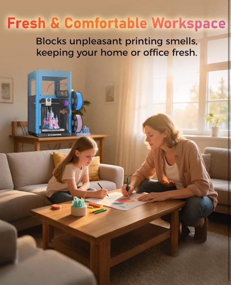 FLASHFORGE AD5X Enclosure Kit-Reduced Noise and Odor - High-Temperature - New