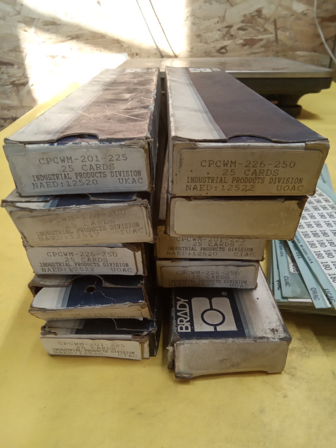 Brady Wire & Cable Marker Labeling Cards 8 Boxes & 1 Open Box