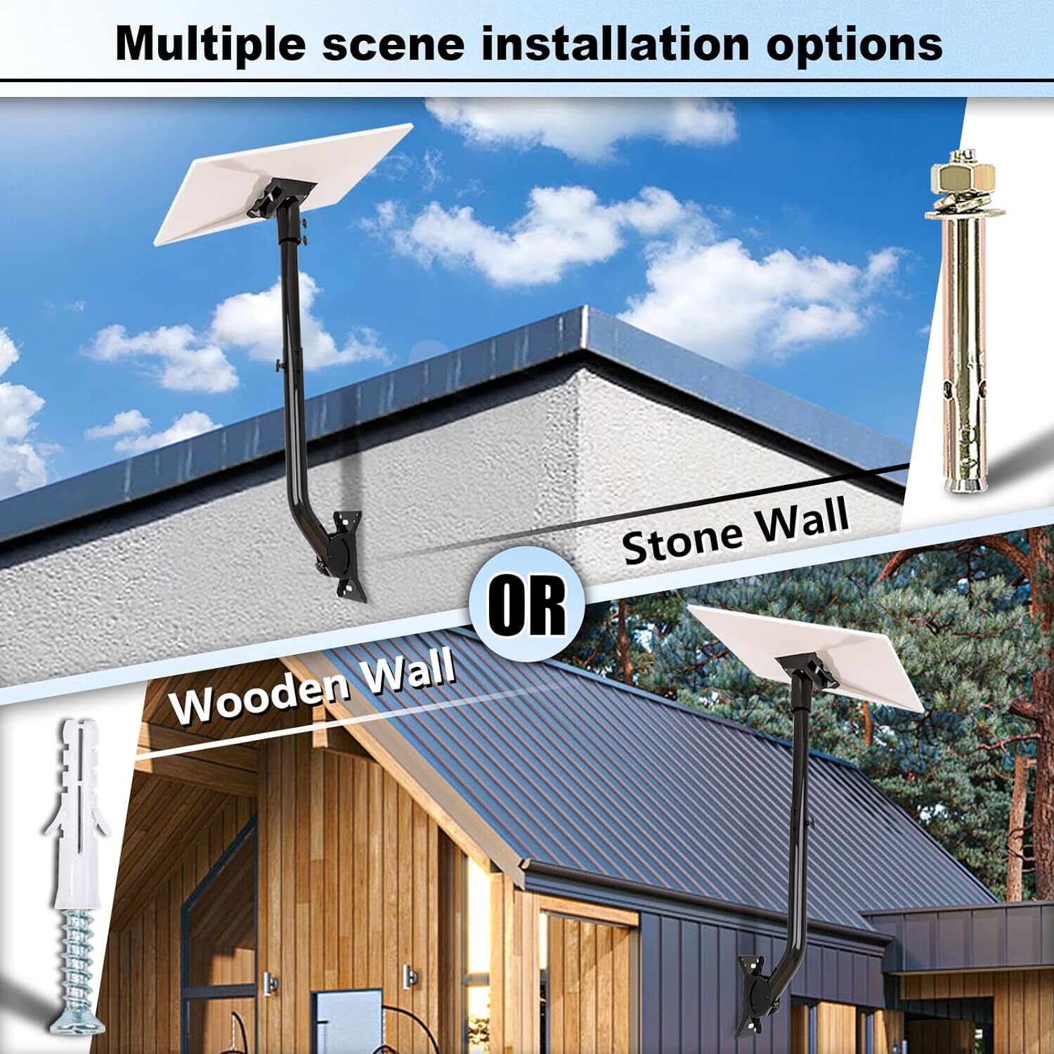 Adjustable Starlink Gen 3 Mount, Starlink Mounting Kit Gen 3, Long Wall Mount