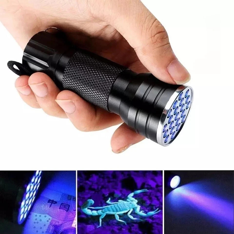 UV Flashlight Black Light Flashlight Ultraviolet LED Pet Urine Stains Detector