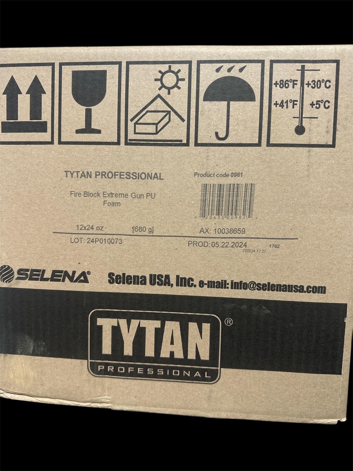 TYTAN Professional Fire Block Extreme Foam Sealant 24 oz (12 Cans)