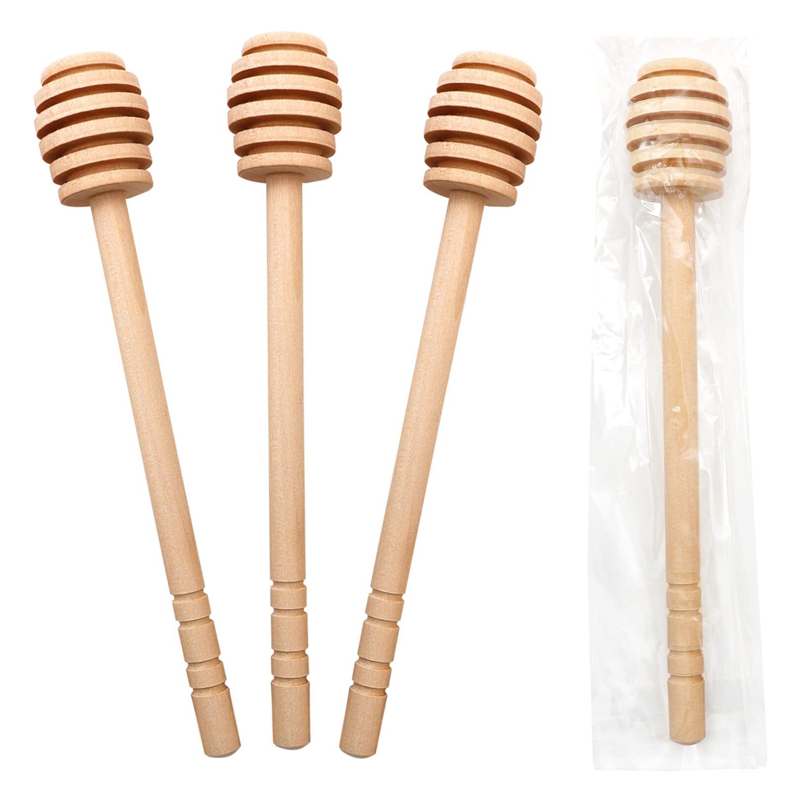 Wooden Honey Dipper Stick 6 Inch Individually Wrapped Honey Stirrer Stick Lot