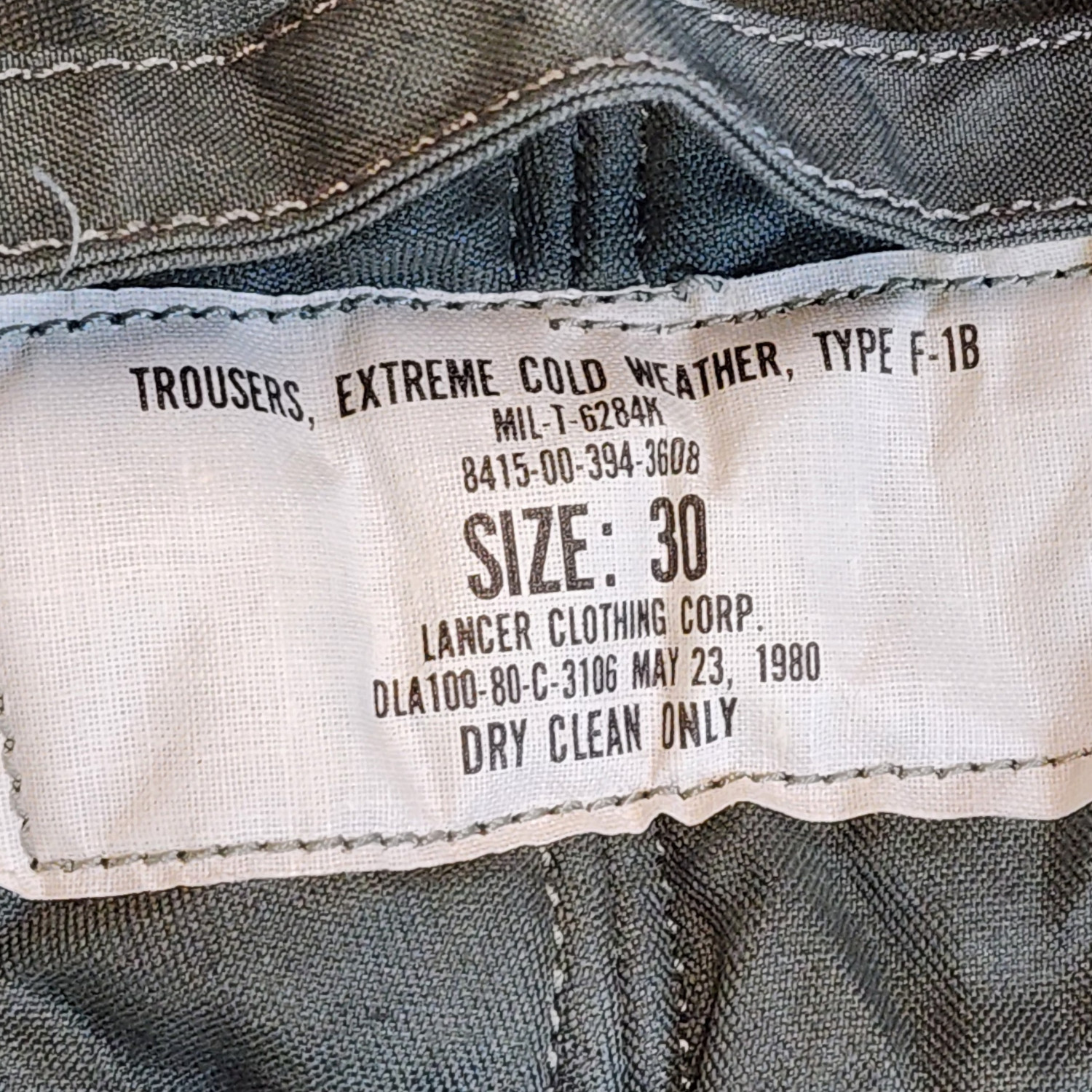 Air Force Extreme Cold Weather F-1B Trousers - Used Serviceable *mocinc.1982*
