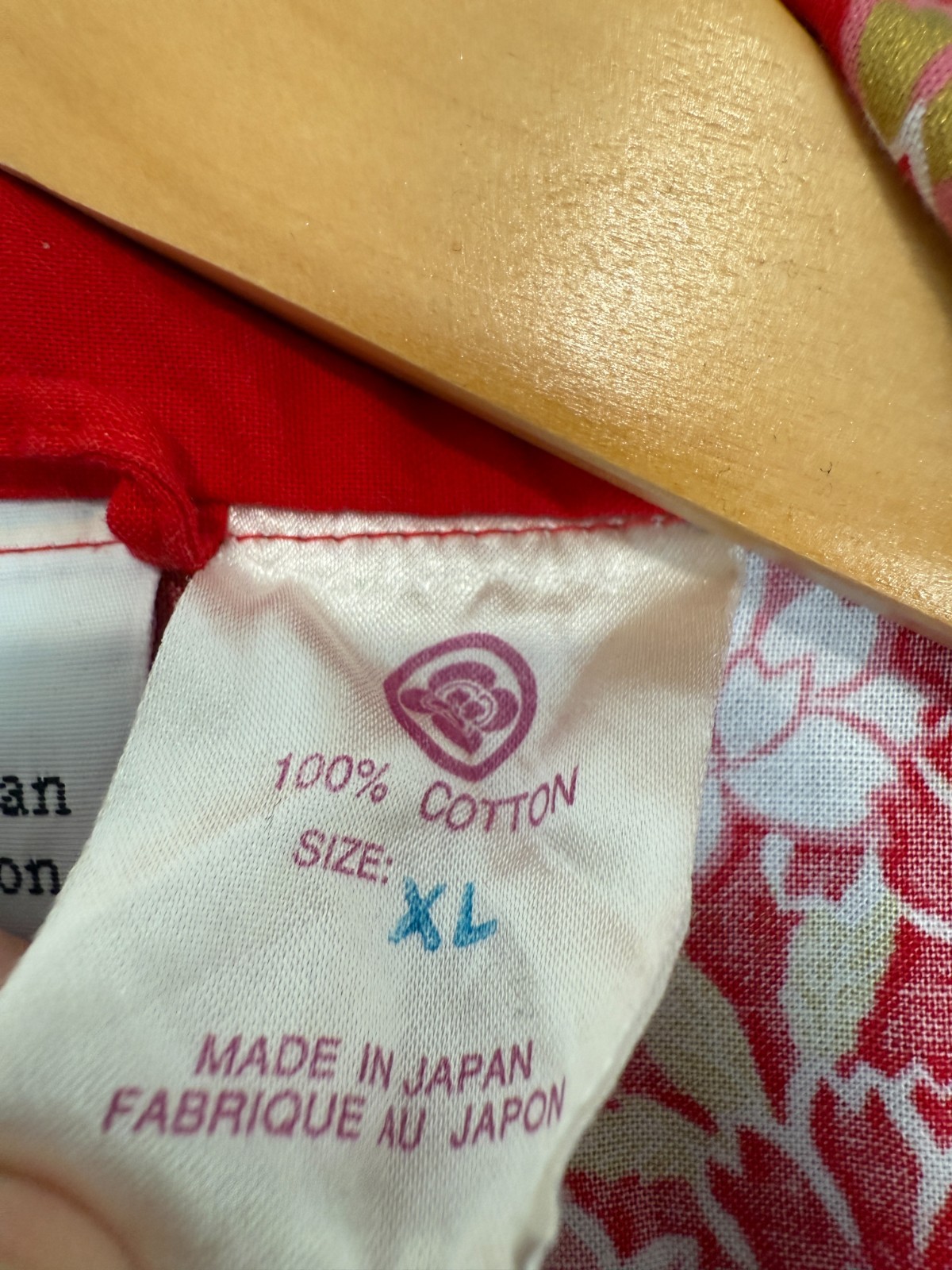 Vintage Smithsonian Institution Japanese Yukata Kimono XL Cherry Blossom Belted