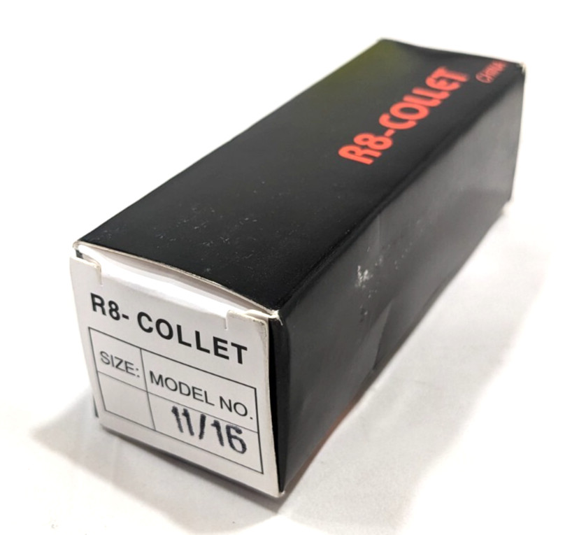 R8 Round Collet 11/16" Bore 7/16-20 Drawbar Thread Steel 231-4744