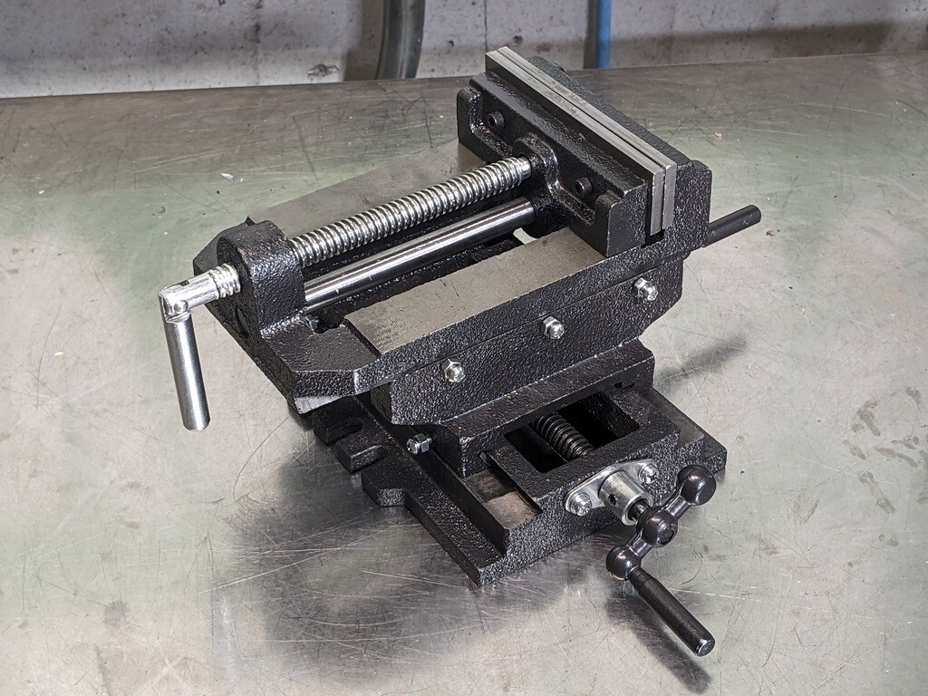 Horizontal Cross Slide Drill Press Vise 6" Jaw Width 6" Opening Capacity