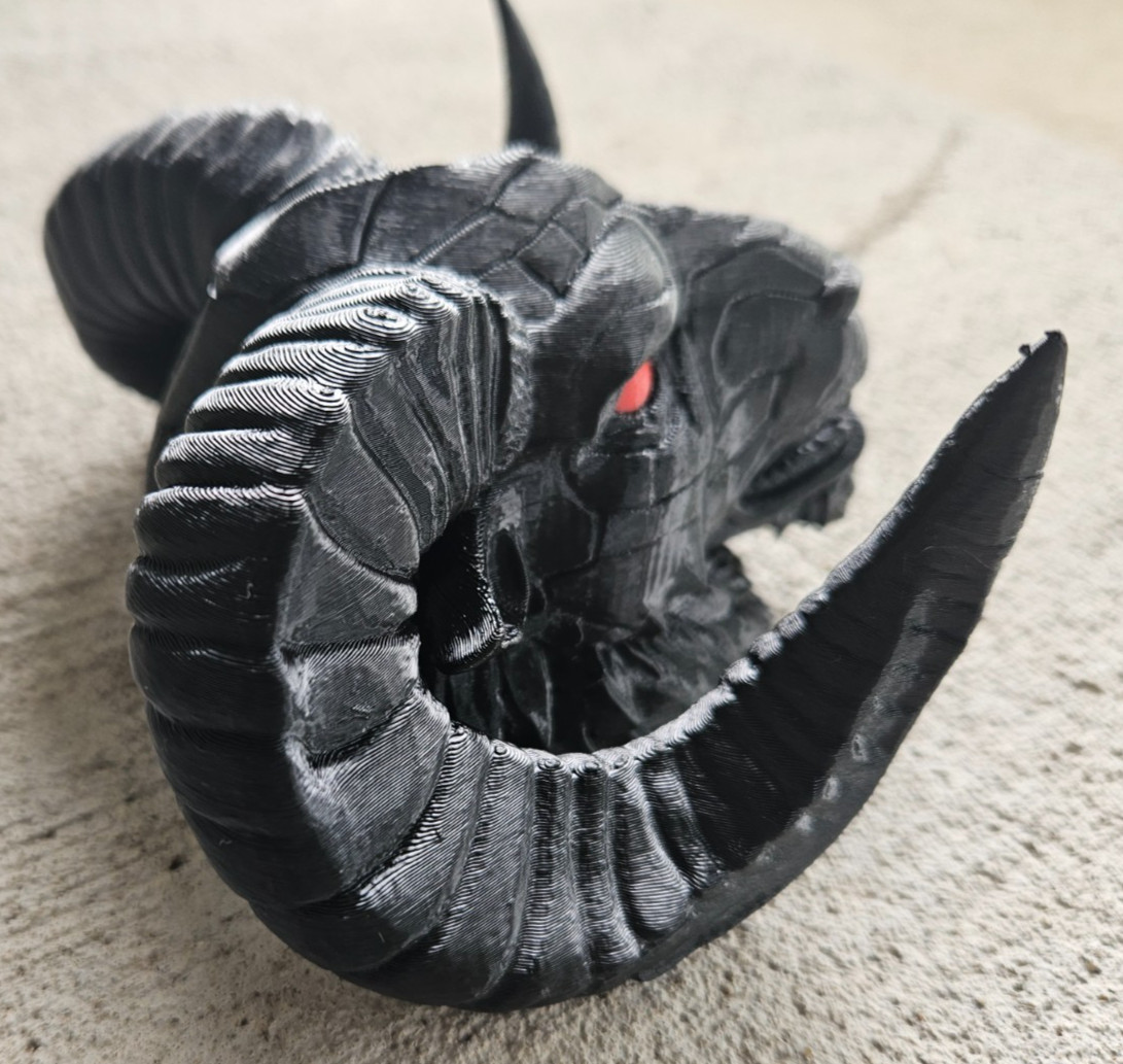 Black Ram's Head Hood Ornament fit for Any Dodge Ram Pickup Truck Universal size