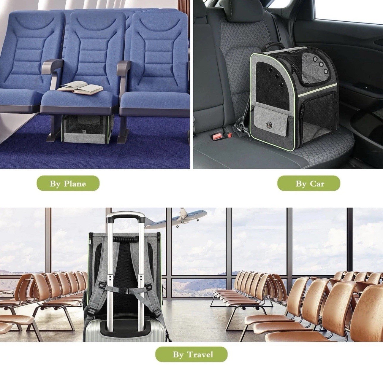 Cat Carrier Backpack, Large Cat Backpack Carrier Soft, Expandable Airline App...