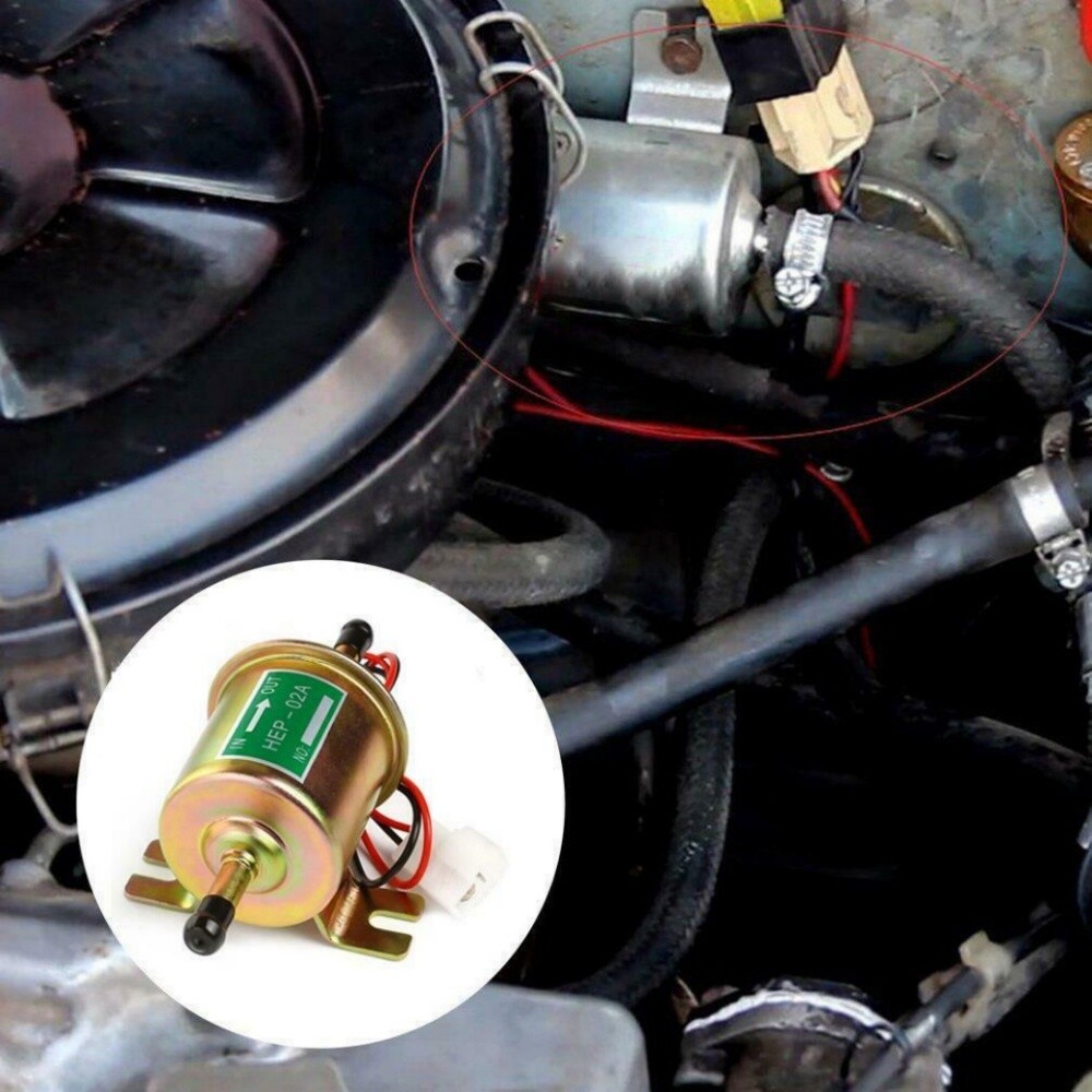 2 Pack 12V Electric Fuel Pump HEP-02A Universal Gas Diesel Inline Low Pressure