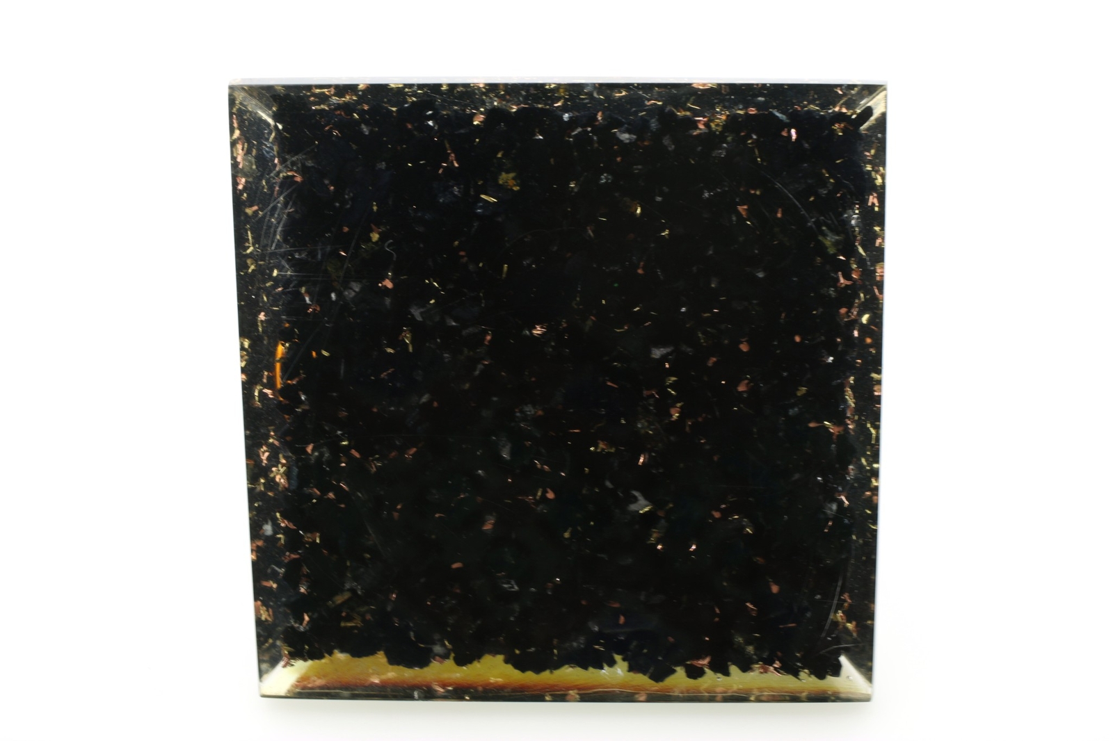 Natural Black Tourmaline Orgone Pyramid 3in LG 75mm EMF & 5G Orgone Protection