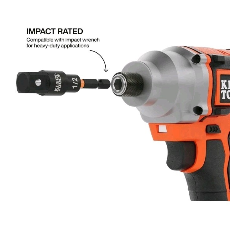 Klein Tools 65813SW Swivel Impact Driver Socket Adapter 3 Piece Set •NEW•