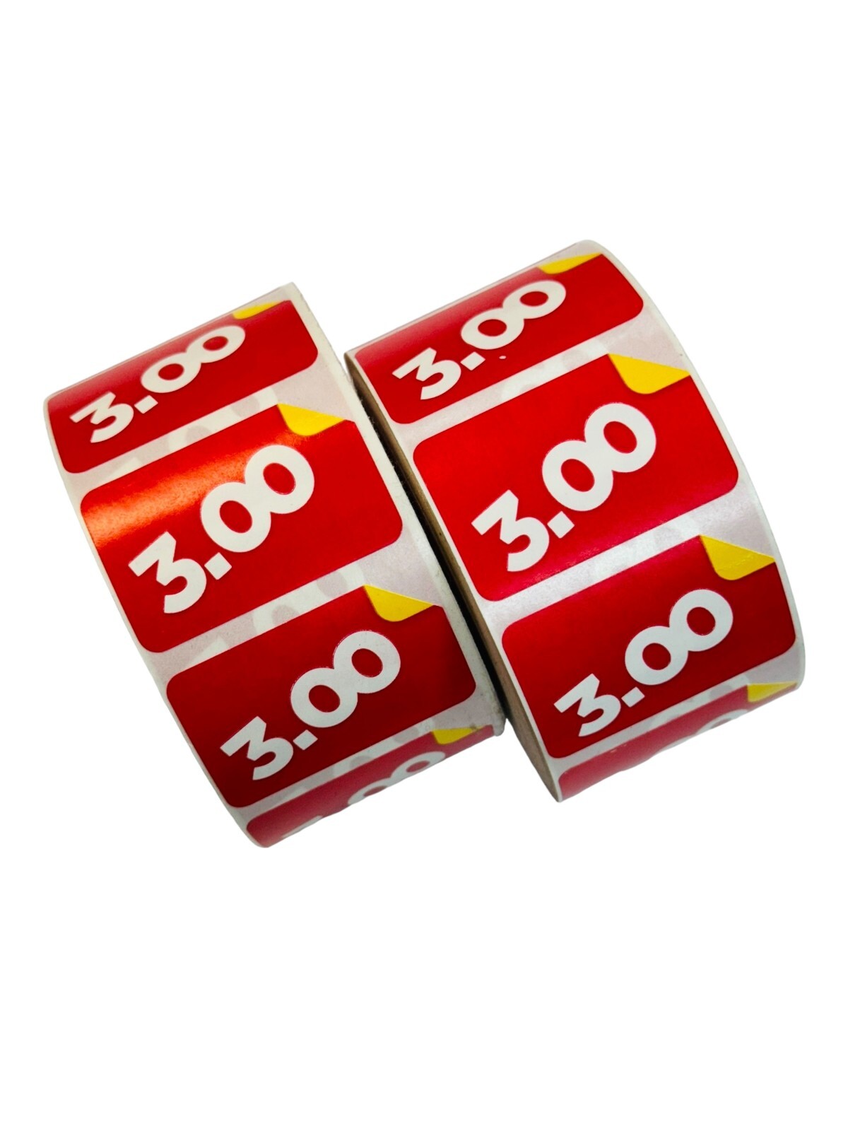 1000 1.5"x1" $3.00 Books Price Point of sale Red & Yellow Labels Stickers