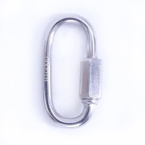 1.7 Inch 304 Stainless Steel Carabiner and Stainless Steel Chain Quick 1.7inch