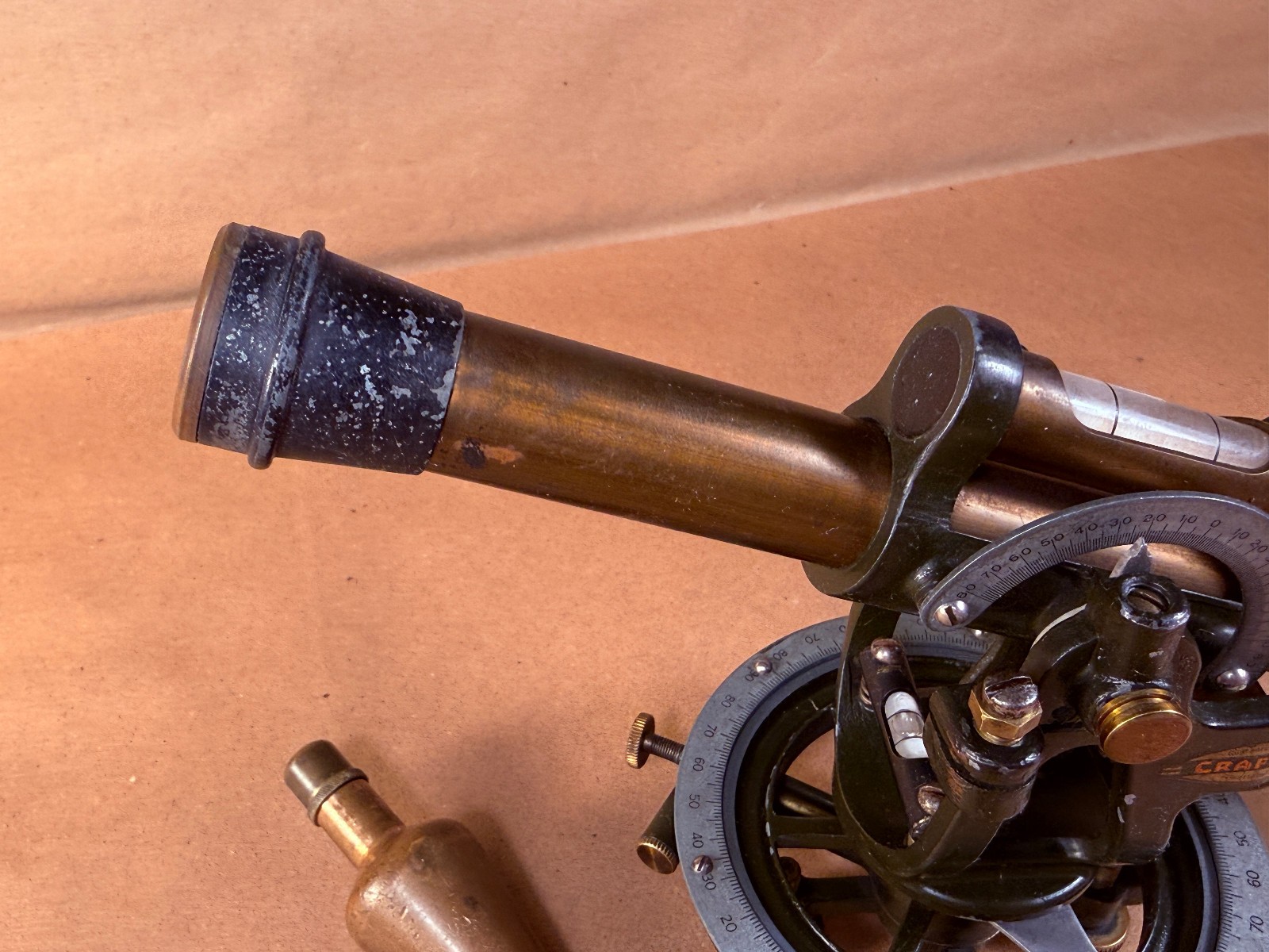 Vintage Brass Model 304.1 Sears Craftsman Farm Level Transit Surveyor w/ Case