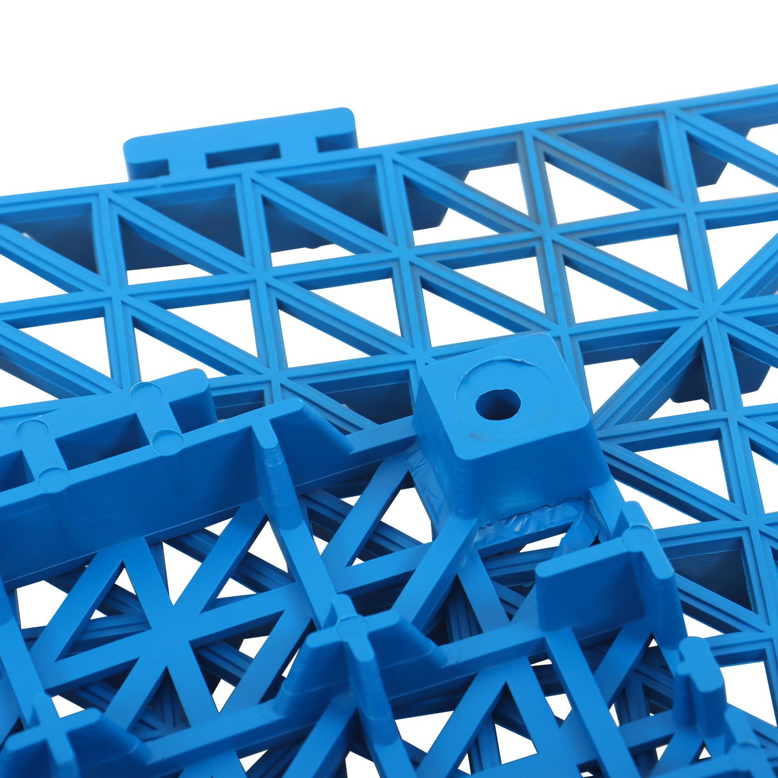 50PCS 12 x 12in Interlocking Drainage Floor Tiles Modular Interlocking Tile Blue