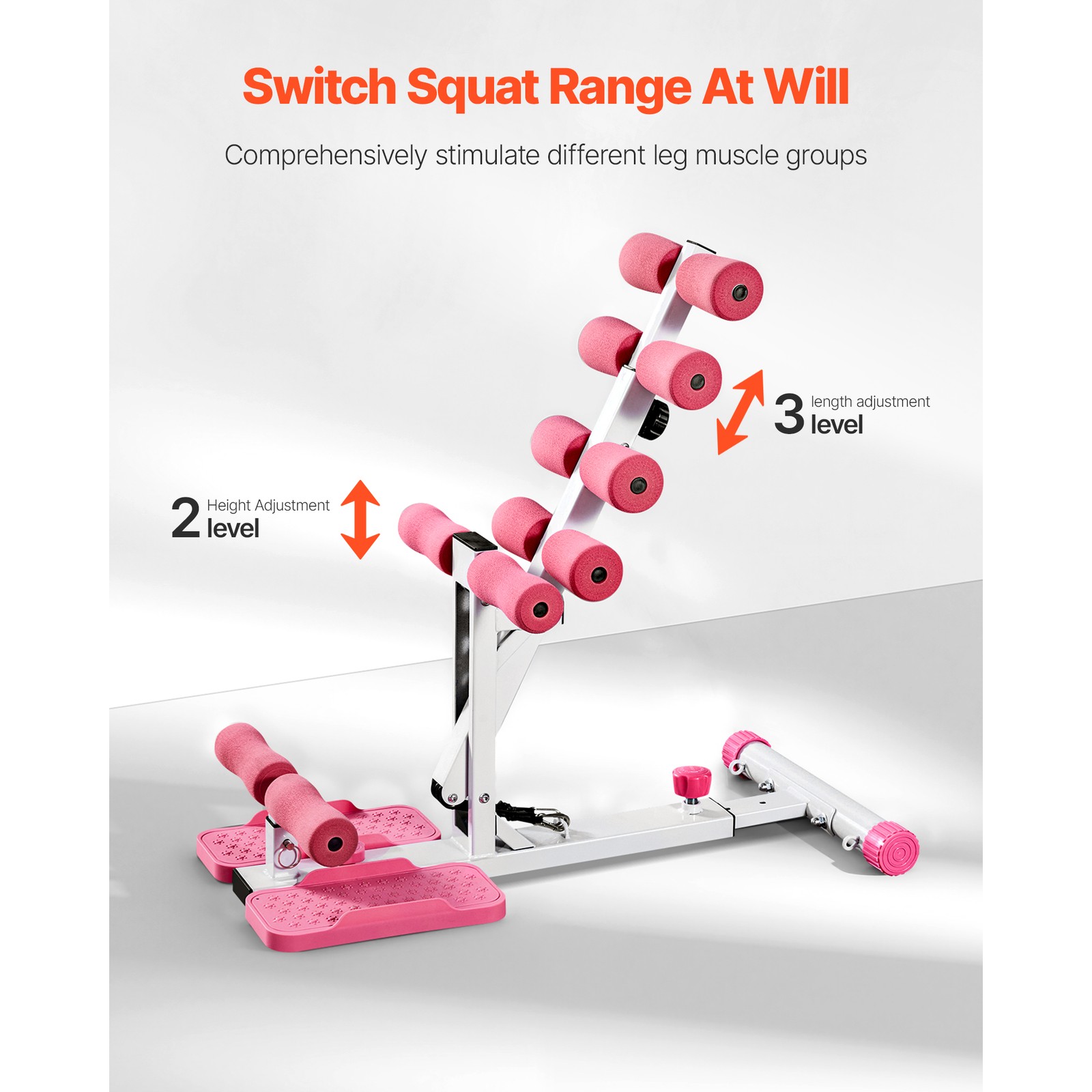 Uimoso Foldable Squat Machine with 3 Resistance Bands Glutes and Leg Workouts