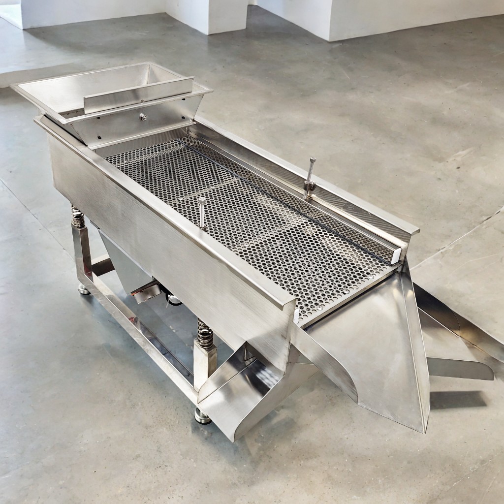 3-Layers 3/6/8mm Sieve 110V Full Stainless Steel Sifter Linear Vibrating Screen