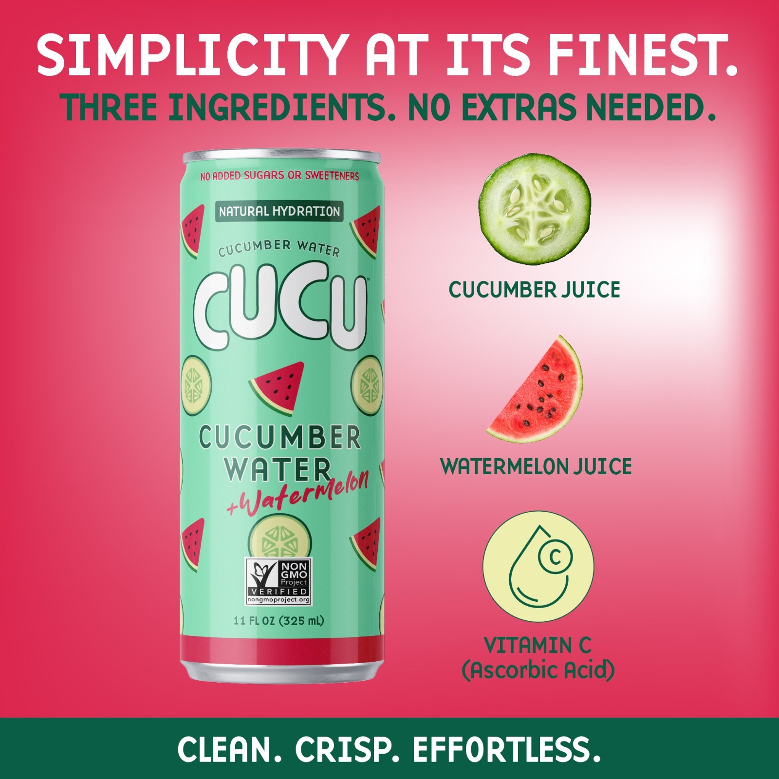 CUCU Cucumber Watermelon Water 12pk | Natural Hydration with Electrolytes