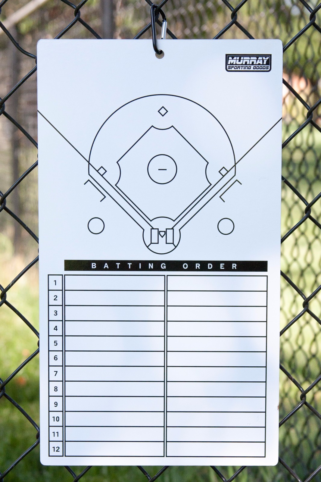 Murray Sporting Goods Dry-Erase Baseball Lineup Clipboard Marker Board