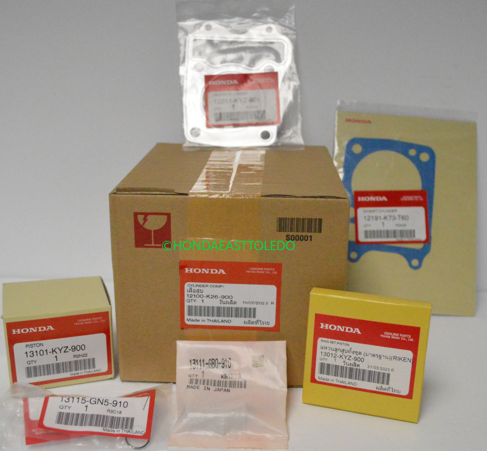 Honda OEM Top End Rebuild Kit Cylinder Piston Rings Gaskets 2014-2021 GROM 125