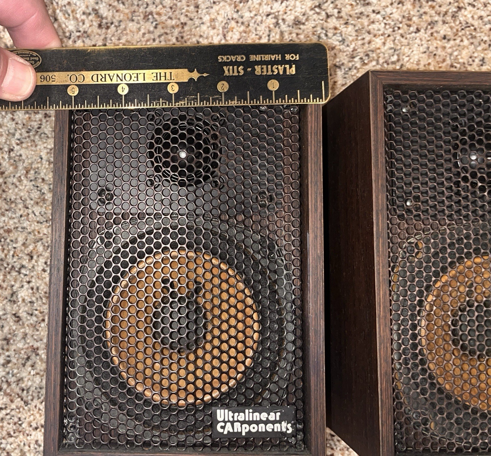 1970 Pair of Ultralinear CARponents M-15 Vintage Bookshelf Speakers WORKS RARE