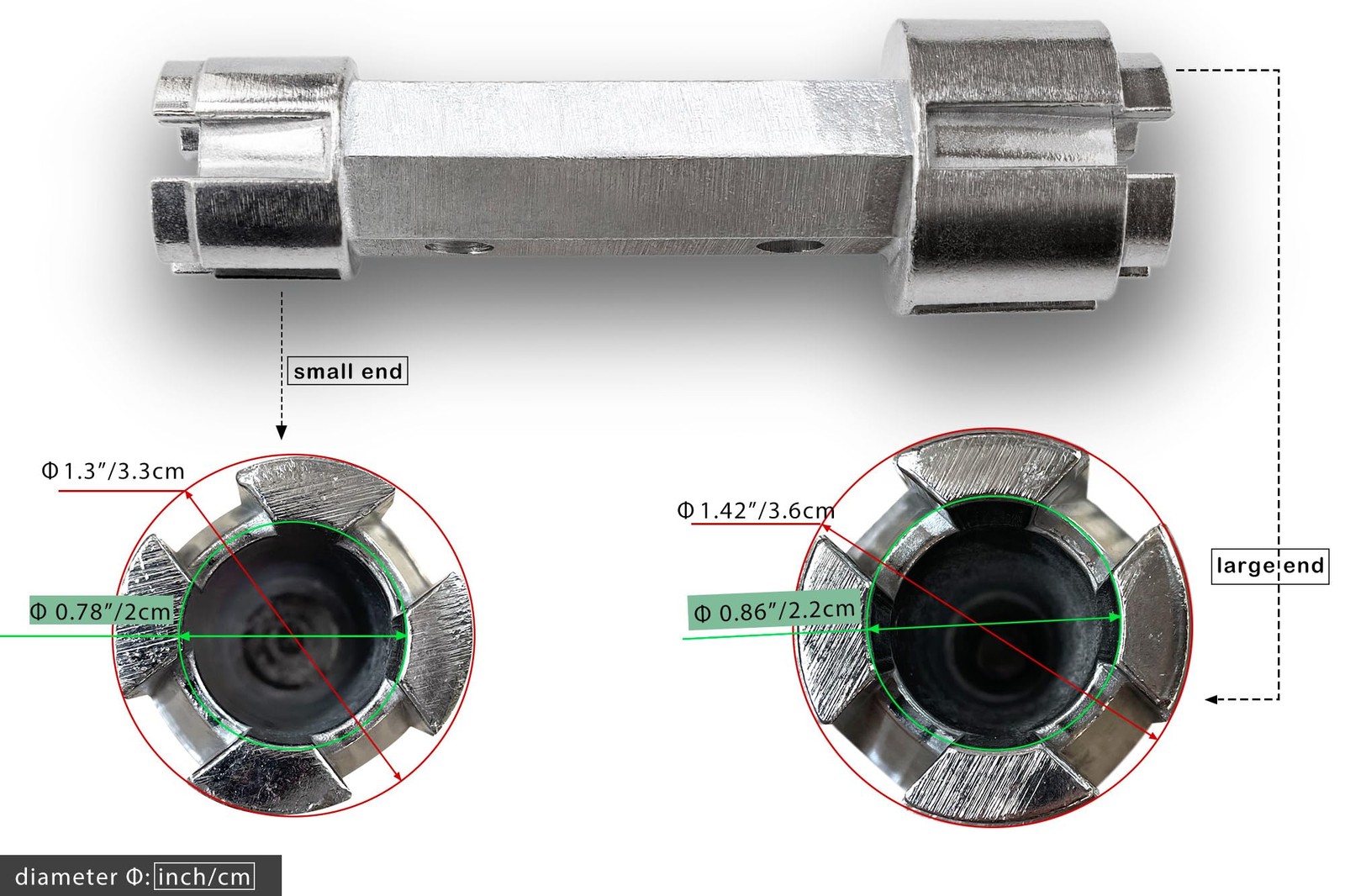 Tub Drain Remover Wrench Removal Tool Dual Ended Dumbell for Bath Drains Heav...