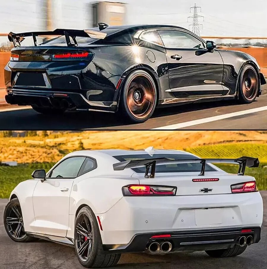 Trunk Spoiler Wing Gloss Black For Chevy Camaro ZL1 1LE Style LT RS SS 2016-2024