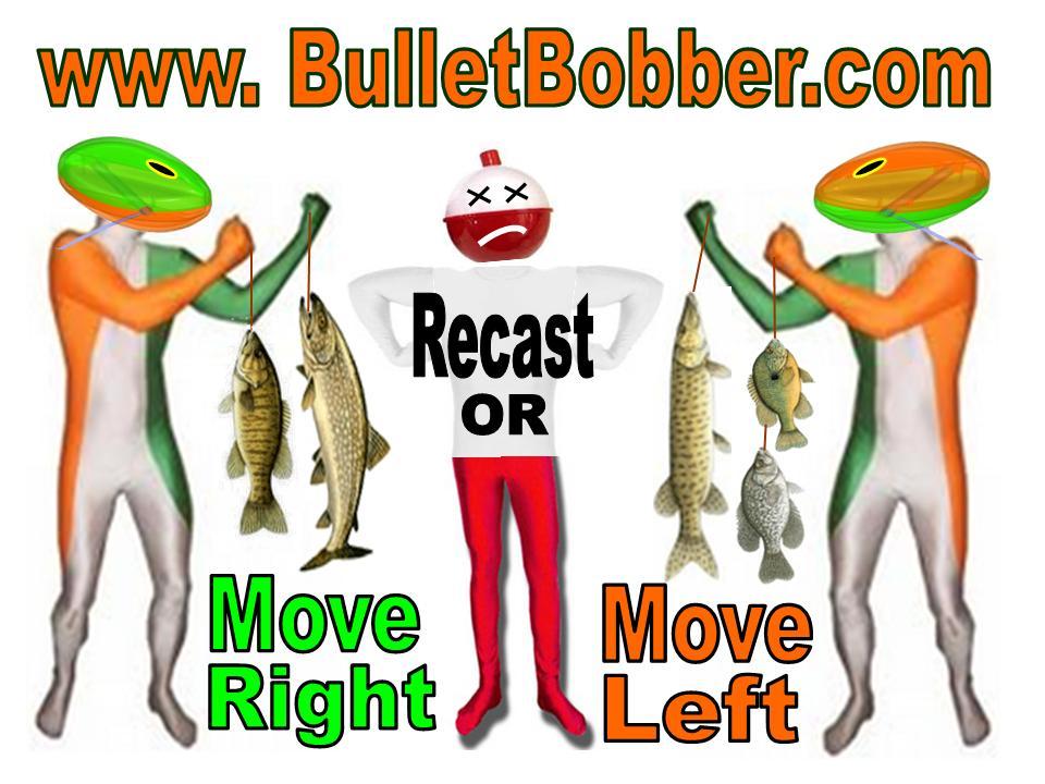 4x Bullet Bobbers Mini Planer Boards Floats - Jigging Bass Crappie Panfish Trout