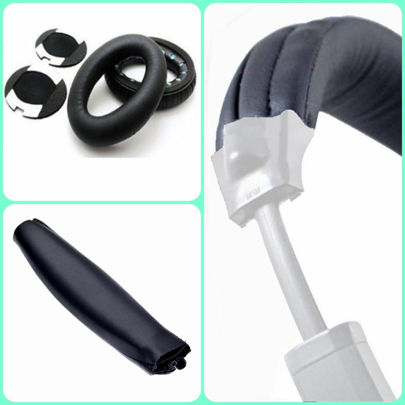 Replacement Cushions Ear Pads Headband BOSE QuietComfort QC15 QC2 Headphones