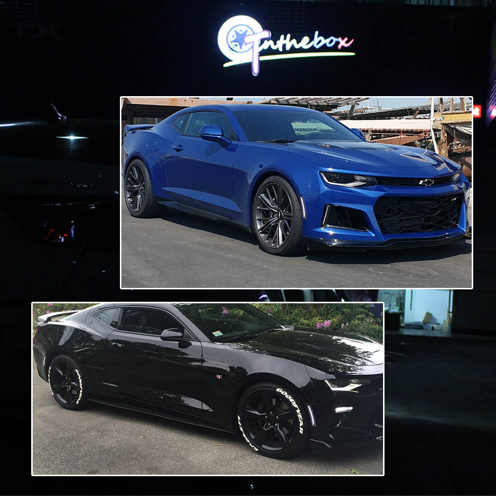 4X Smoke Full White LED Side Marker Light Fender Lamp For 2016-2023 Chevy Camaro