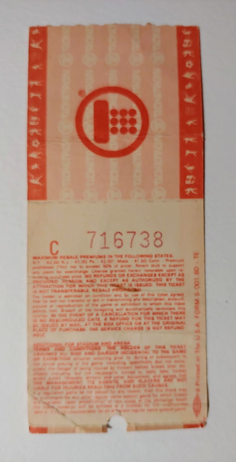 GRATEFUL DEAD Concert Ticket Stub - November 21, 1978 Rochester War Memorial