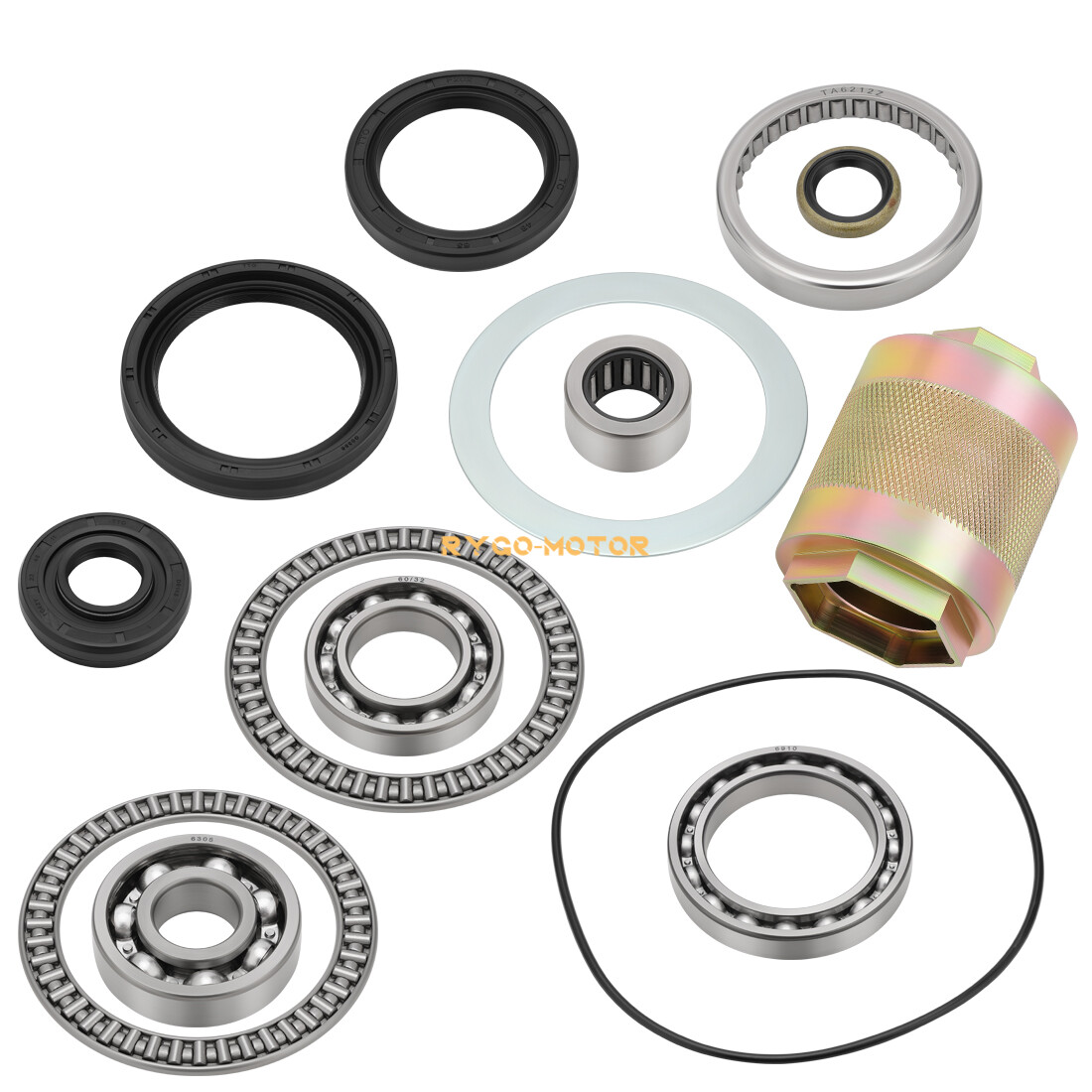 Front Differential Bearing Seal Kit W/ Nut Tool for Kawasaki Brute Force 650 750