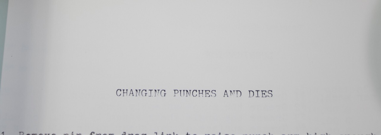 Little Scotchman Dvorak Iron Worker Operators and Parts Manual