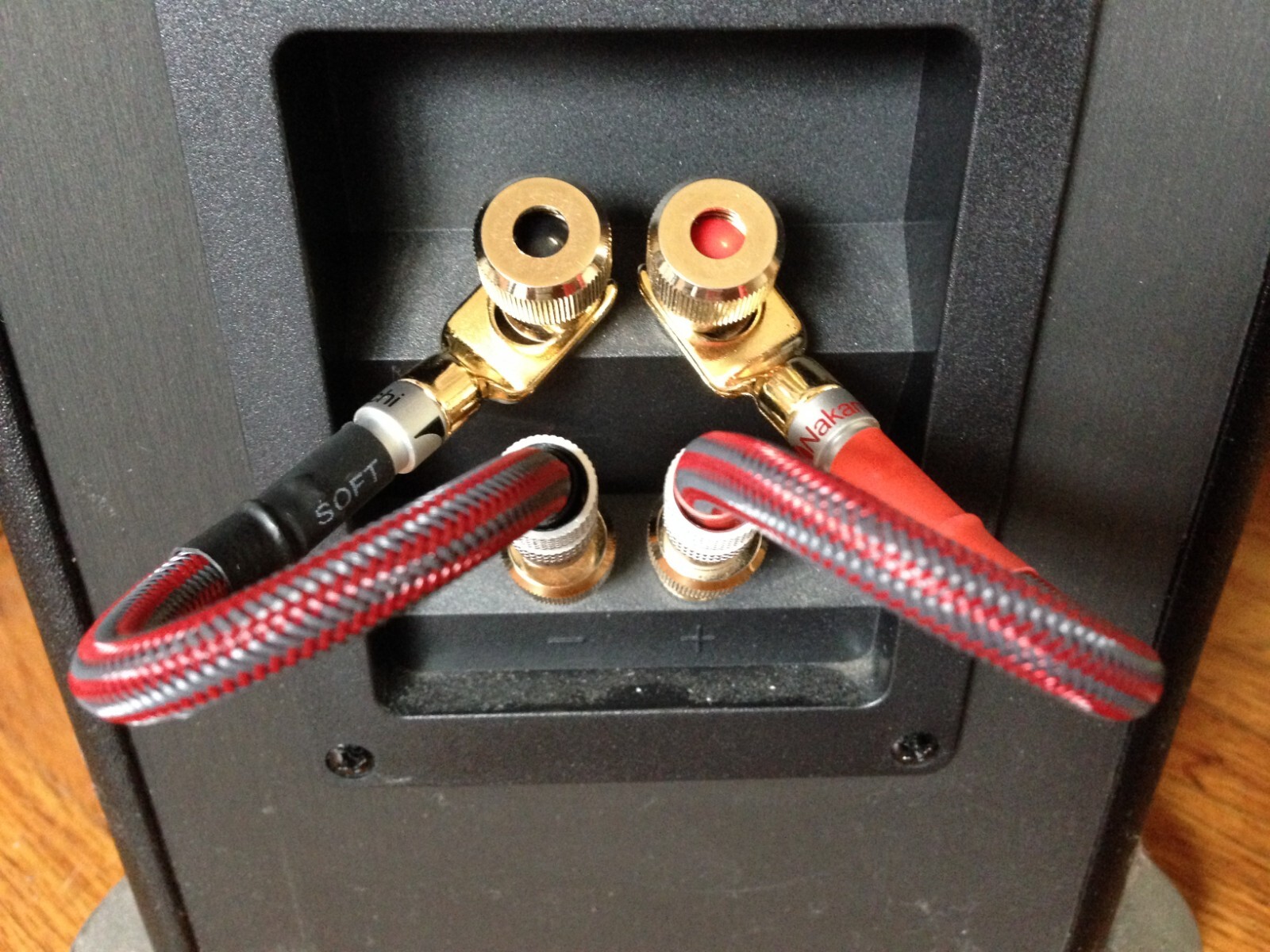 Pair Mogami Audiophile Bi Wire Speaker Jumper Cable Spade to Banana