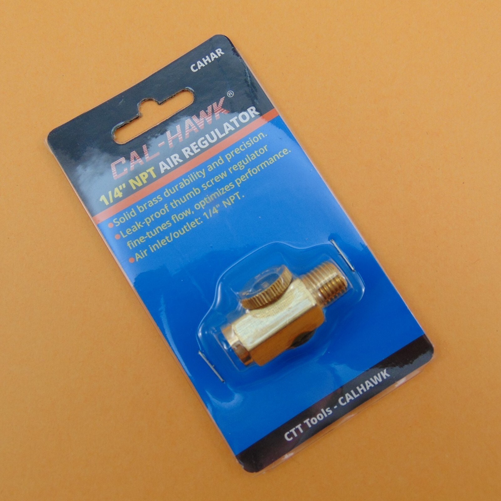 1/4" Air Tool Pressure Regulator Thumbwheel Inline Adjustable Flow Solid Brass