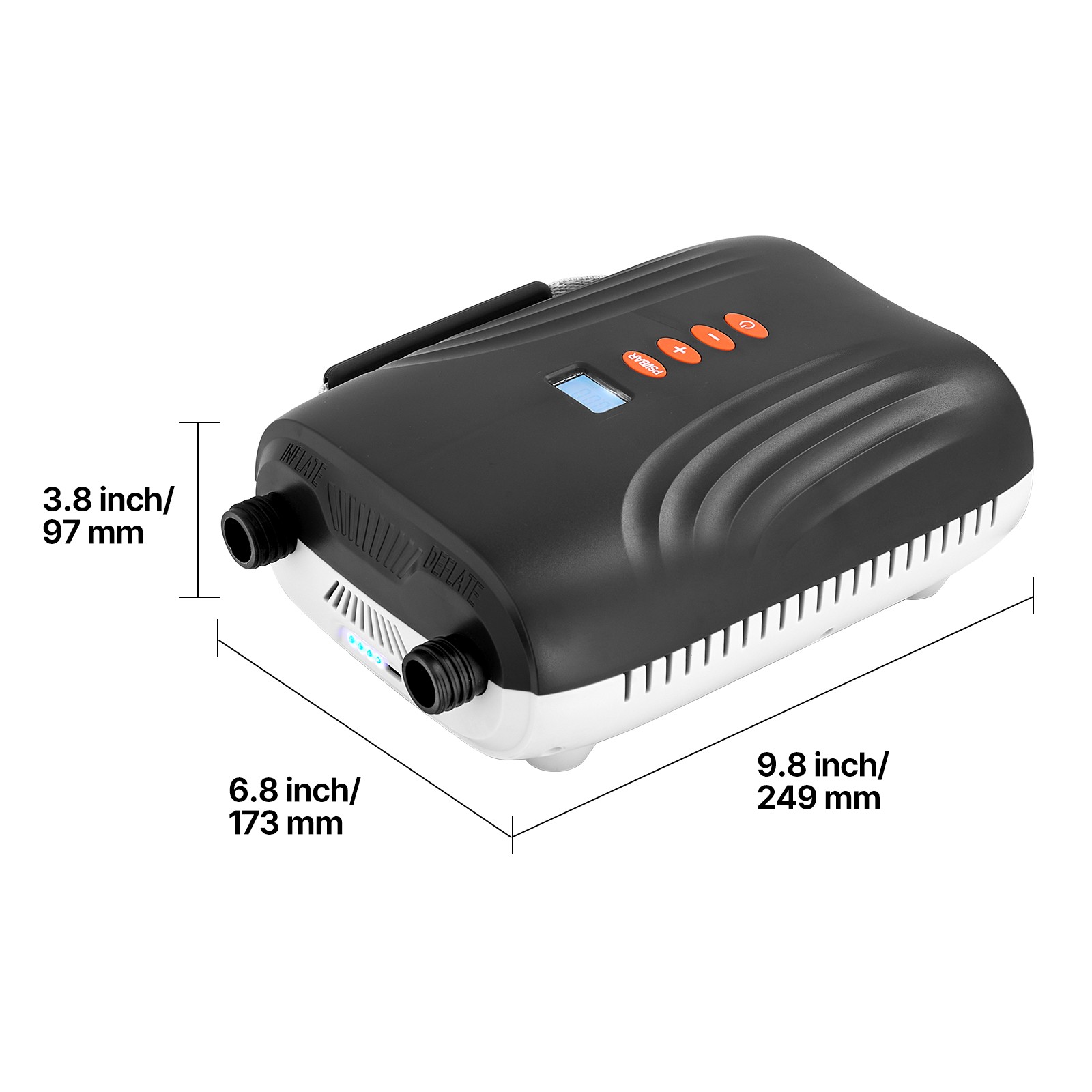 Paddle Board Pump Rechargeable Battery-Powered 20PSI Dual Stage SUP Air Pump