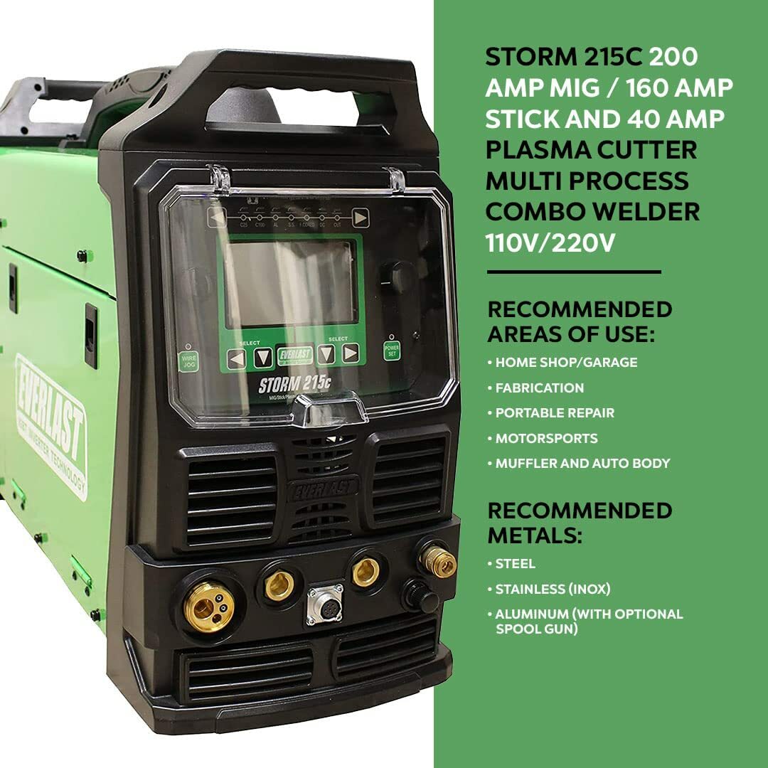 New Model Storm 215C 200 Amp MIG / 160 Amp Stick AND 40 Amp Plasma Cutter
