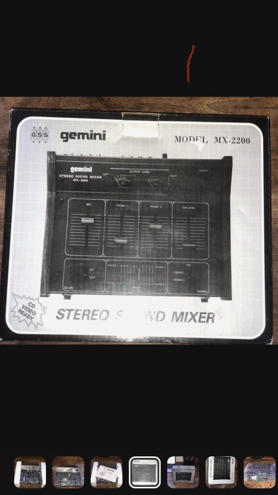 Rare Gemini Mx2200 mixer, 1980s, mint condition, new in box, never used.