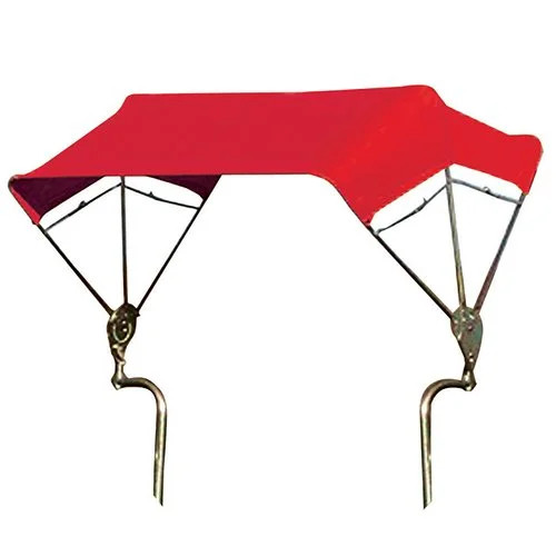 3-Bow Tractor Canopy with Frame Fender Mount 48" - Red