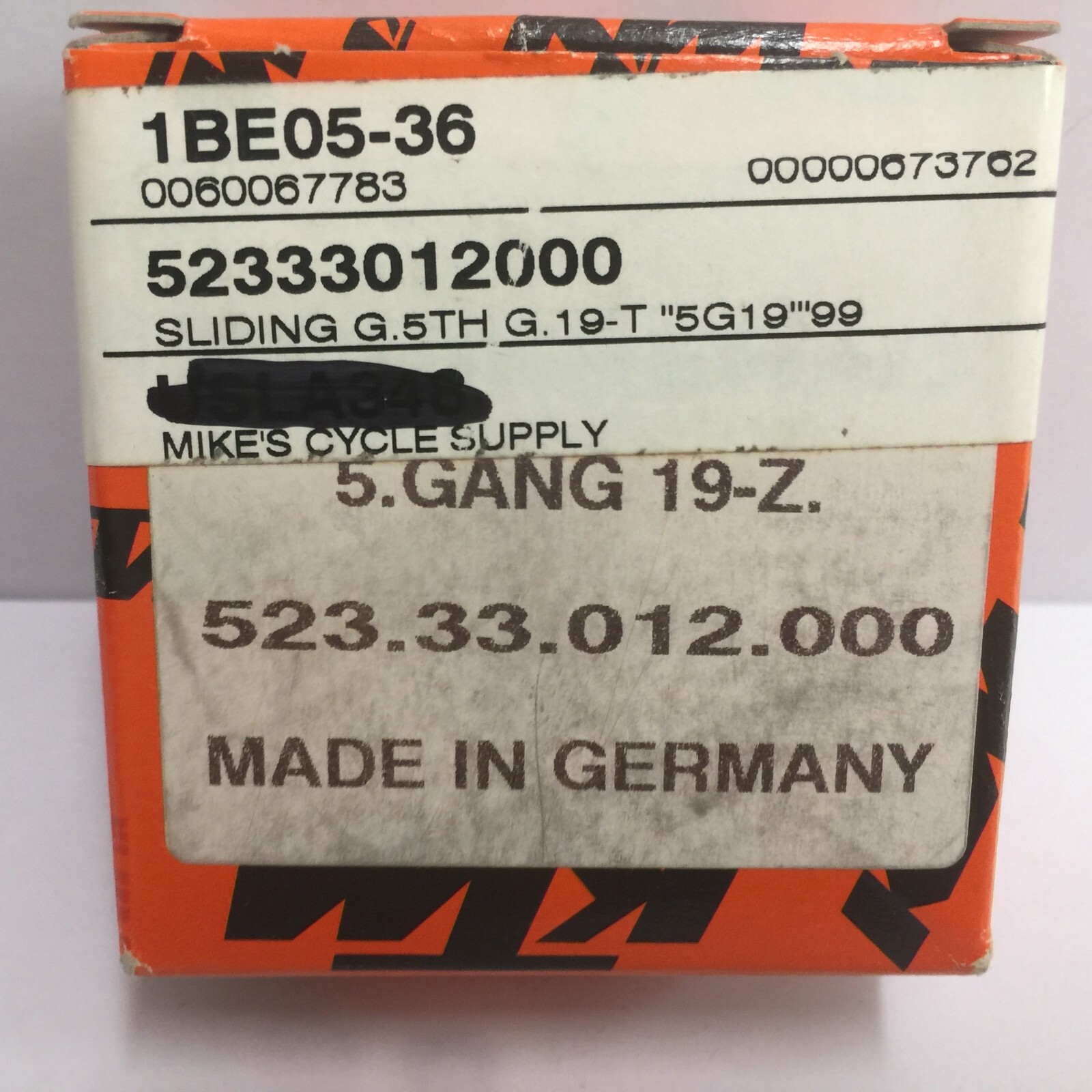 KTM 200 EXC 1999 Sliding Gear 5th Counter Shaft OEM