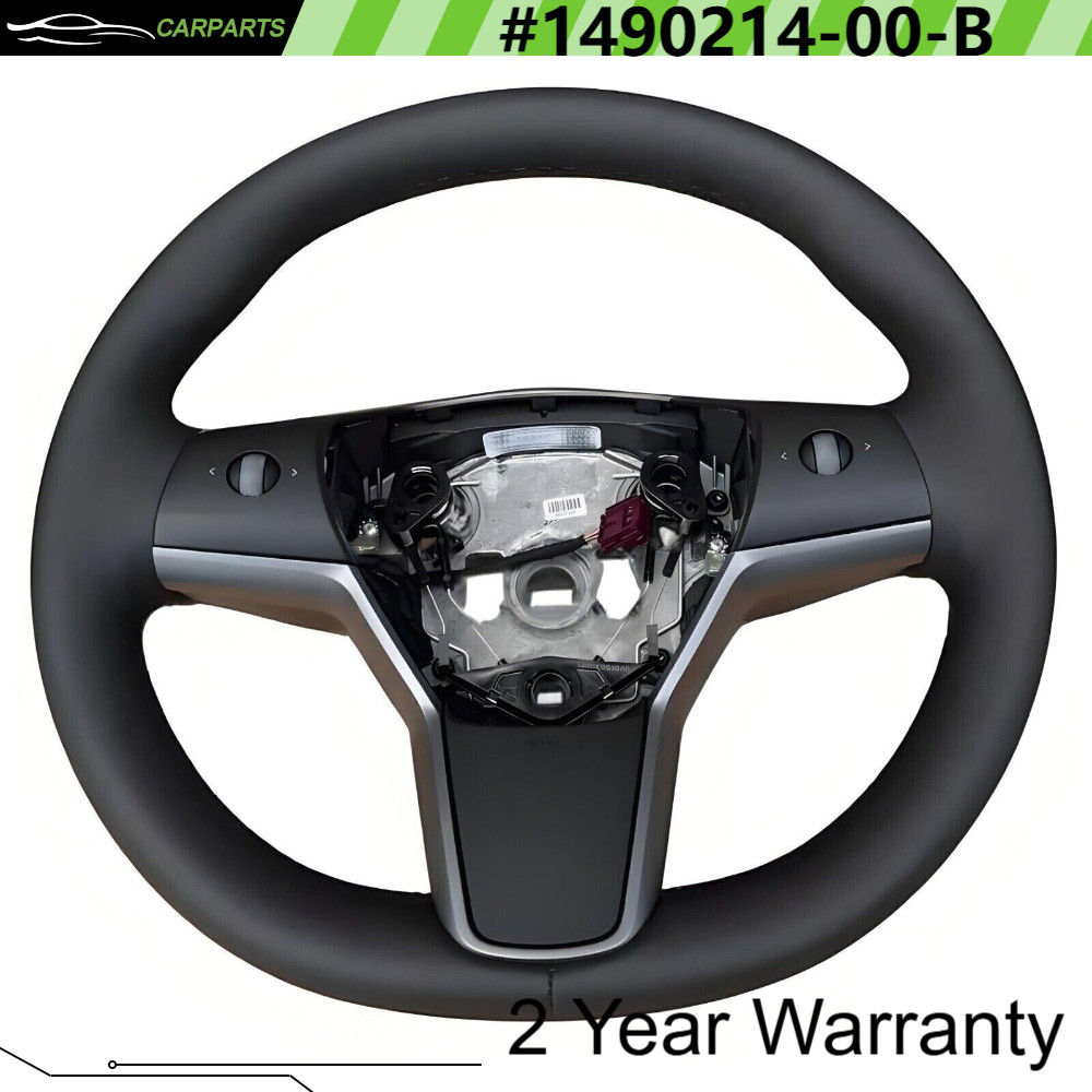 Fits Tesla Model 3 Y Driver Heated Leather Steering Wheel #1490214-00-B