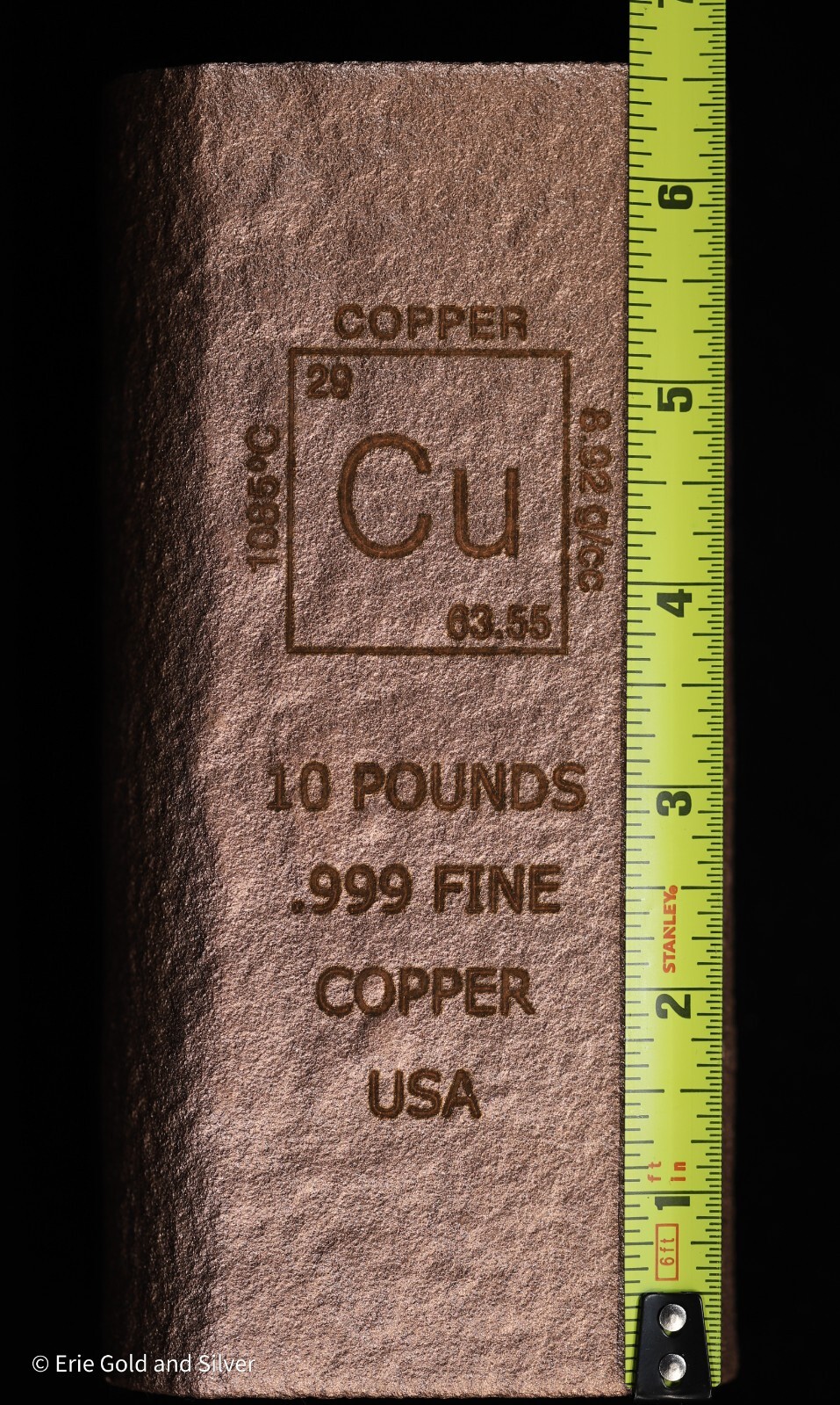 10 Pounds Fine Copper Bar Rectangle Ingot Element Design | 10lbs