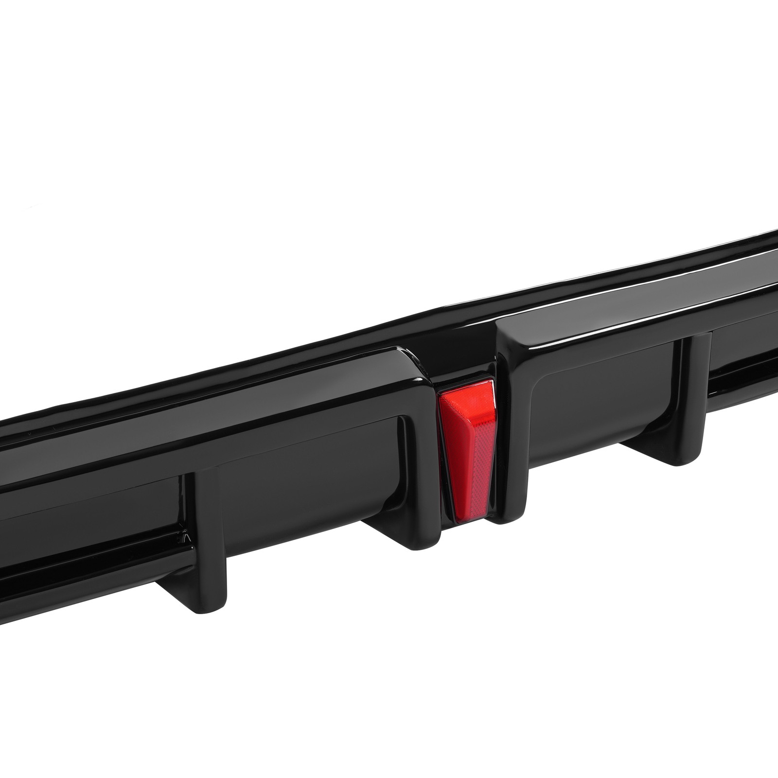 Rear Diffuser w/LED Light + Corner Spats Gloss Black For 2022-2026 Honda Civic